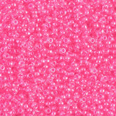 11/0 Miyuki Seed Beads Pink Luminous Neon C/L #4299